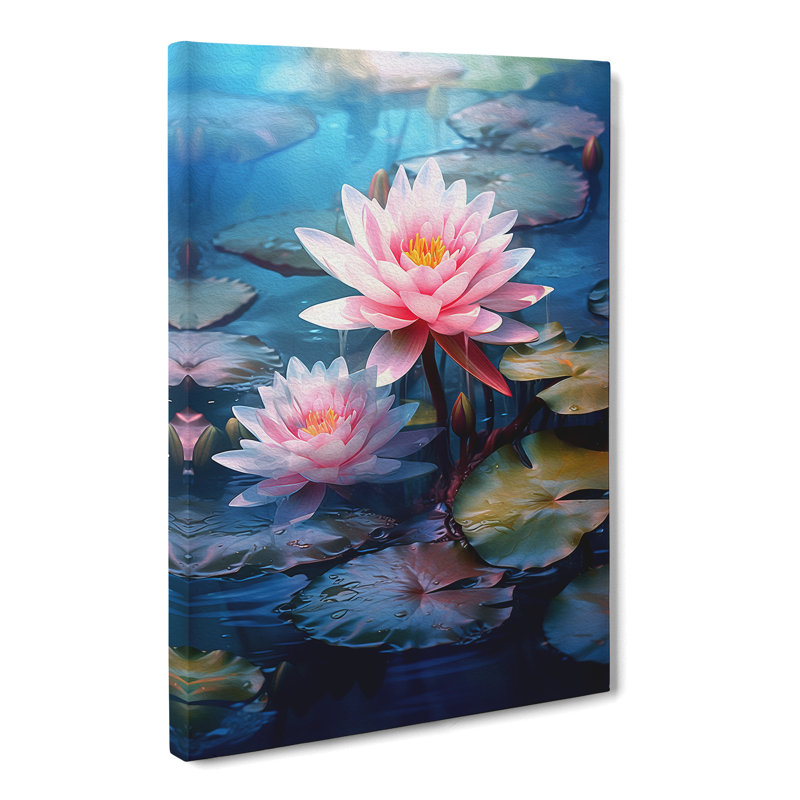 Water Lily Digital - Wrapped Canvas, 60cm H x 40cm W x 3cm D
