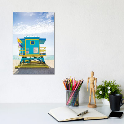 Ocean Drive Lifeguard House South Beach VI 1 Piece Wall Art on Canvas