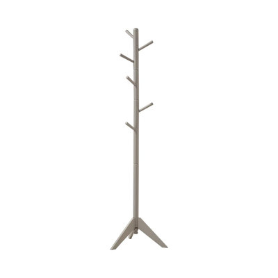19" x 19" x 71.75" H Wood Coat Rack Grey