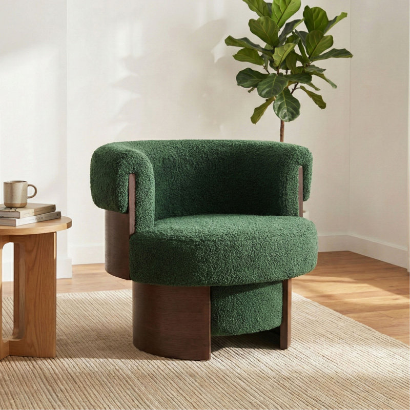 Fauteuil demi-tonneau pivotant 32 po Modern