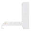 Lit escamotable double pleine grandeur avec tablettes, blanc-1020745596
