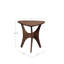 La table d'appoint triangulaire à finition bois de pacanier rehausse l'esthétique de la maison. La décoration moderne ajoute une touche contemporaine-1939093370