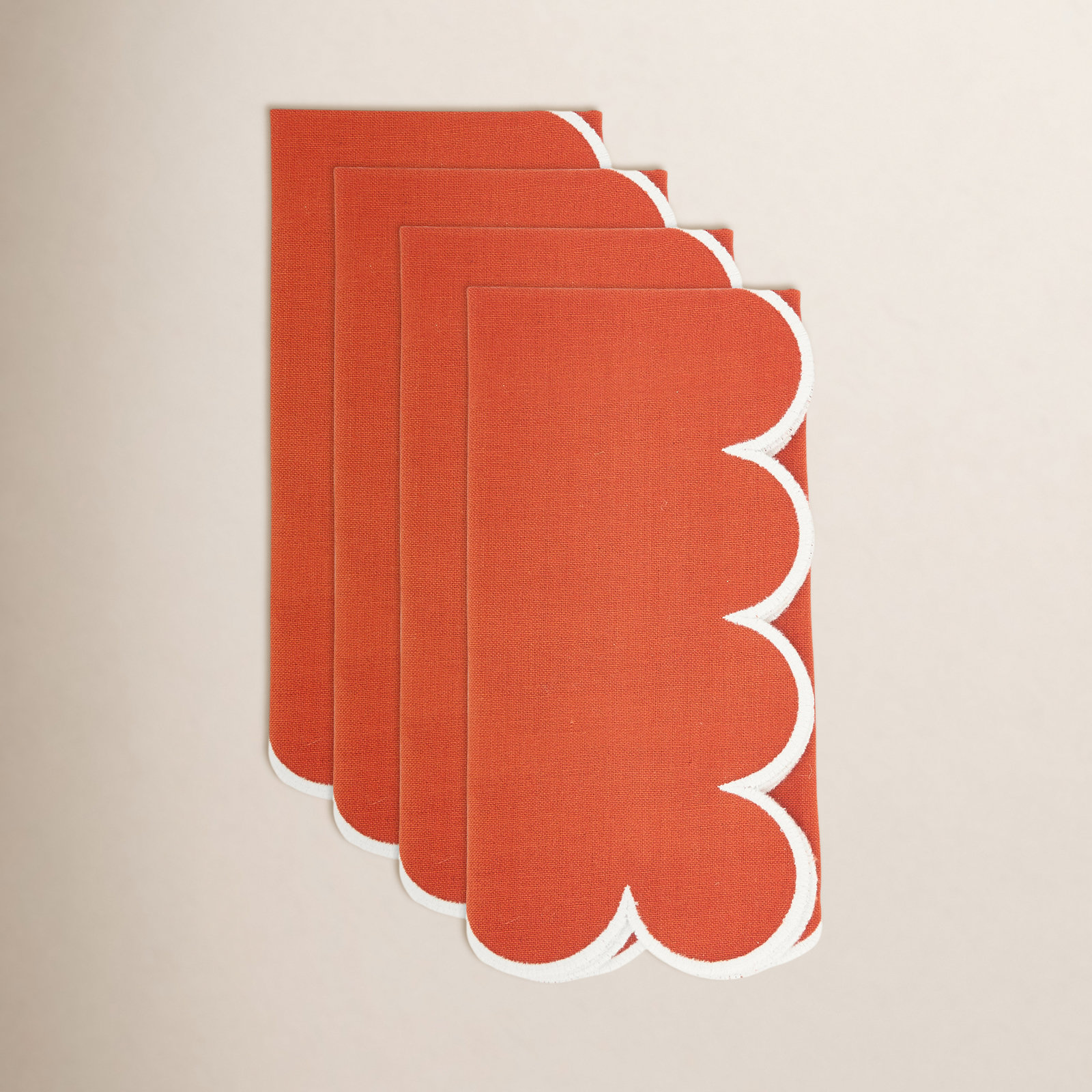 Paddock Reversible Cotton Napkin, Orange
