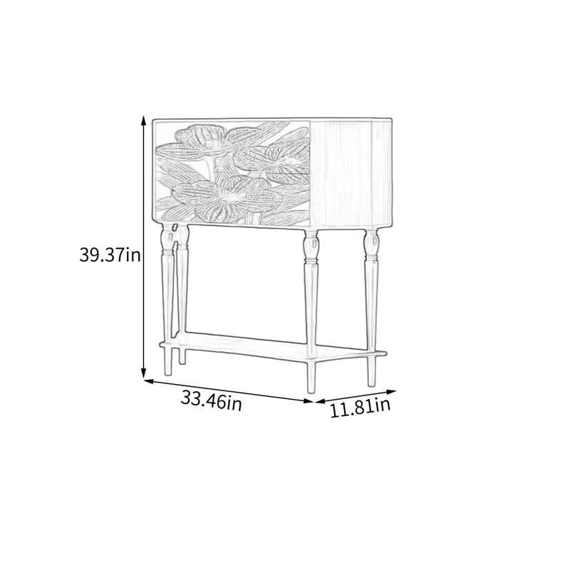 Armoire de rangement en bois avec tiroirs, Noyer