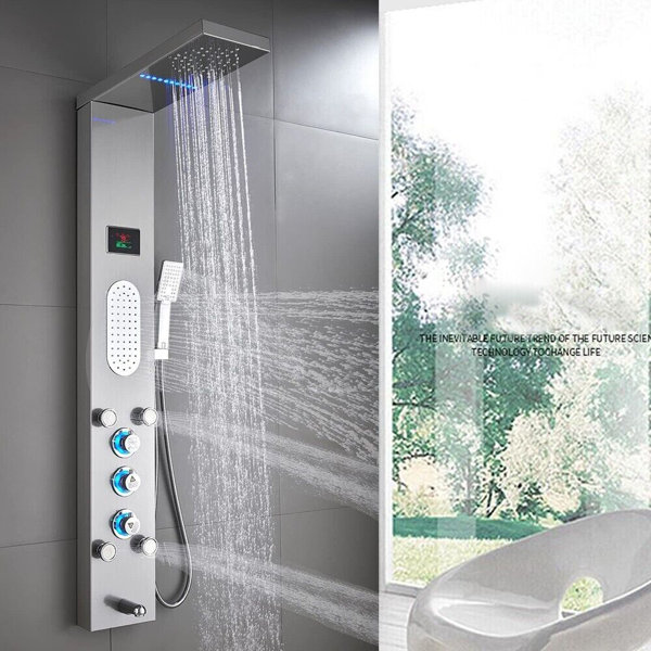 Senlesen 44.48'' Shower Panel with Fixed Shower Head | Wayfair