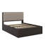 Grand lit avec tête de lit tapissier avec rangement, étagère à chaussures et 4 tiroirs, cadre de lit plateforme en bois-638865812