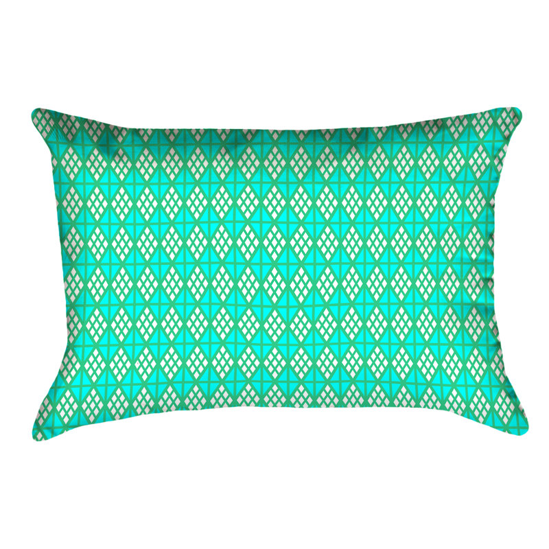 Coussin Katelyn Elizabeth, Polyester, Cyan et mauve