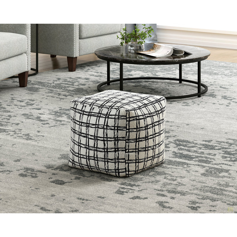 Repose-pieds pouf rembourré en tissu Modern