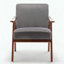 Chaise d'appoint Mid-Century moderne en velours (gris)-92294282-92294279