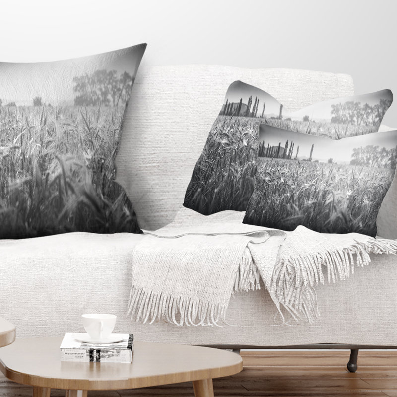 Coussin paysage et blé, Rectangle, 12 po x 20 po
