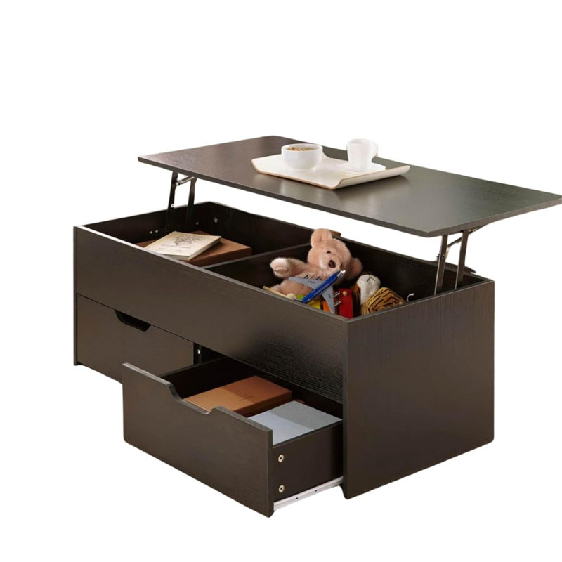 Casaleggio Lift Top Coffee Table with Storage, Black