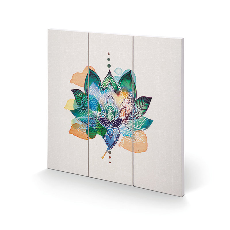 Lotus Flower by Summer Thornton - No Frame Painting on Wood