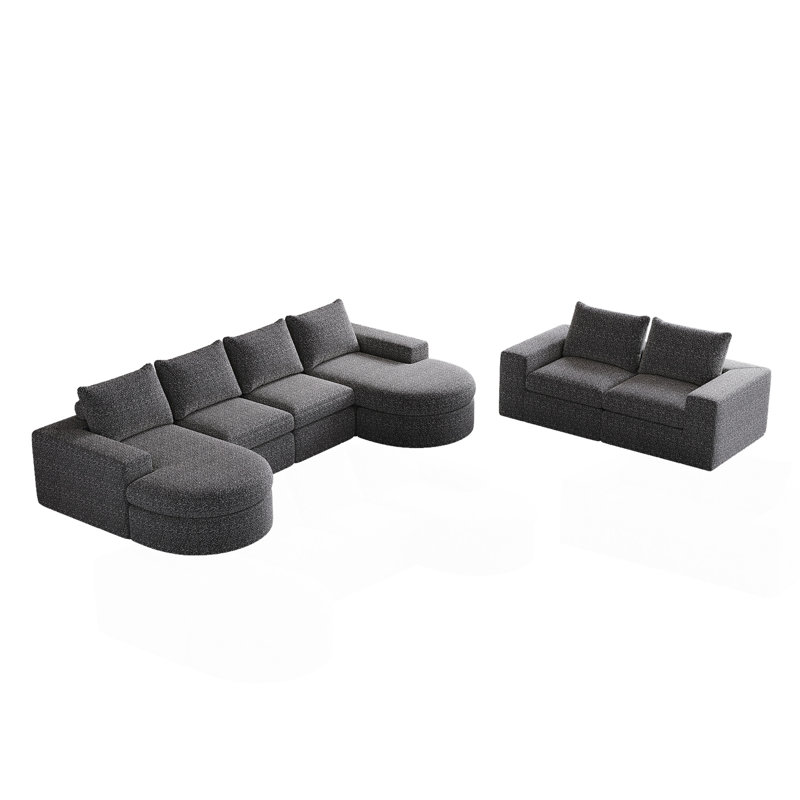 Canapé modulaire Chenille Cloud, Gris