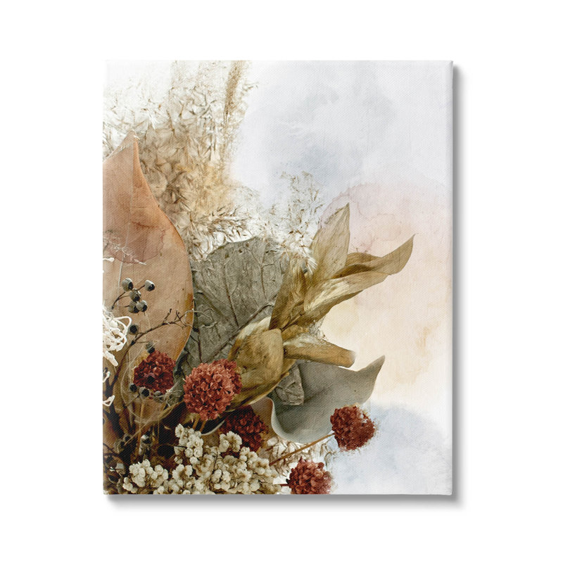 "Vintage Herbal Arrangement", art mural sur toile par Kim Allen, L 36 po x H 48 po