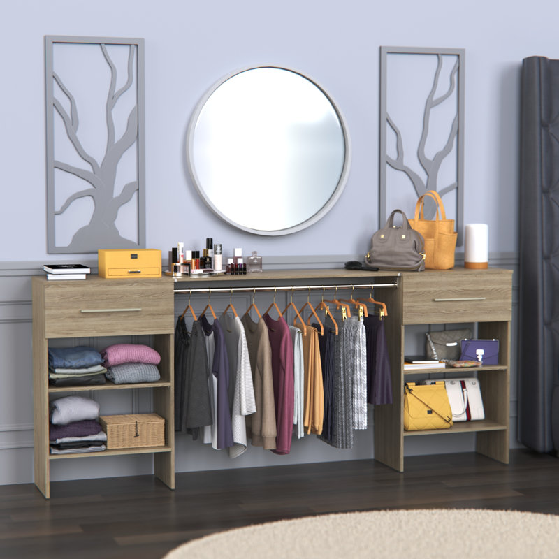 Suitesymphony Base Units With Modern Drawers And Top Shelf, Brown