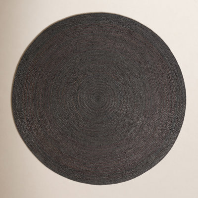 Gage Charcoal Hand-Braided Jute Rug