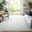 Tapis vert / bleu en laine touffeté à la main Antim-1468828820