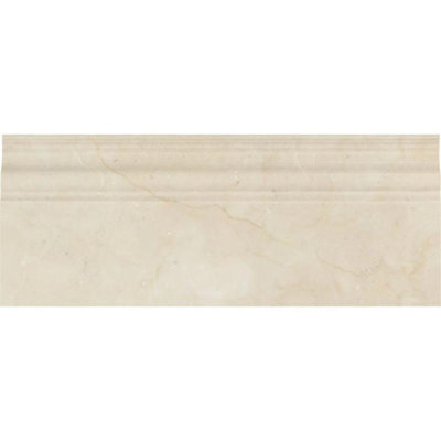 Carreau de marbre bullnose poli 12 po x 5 po crème