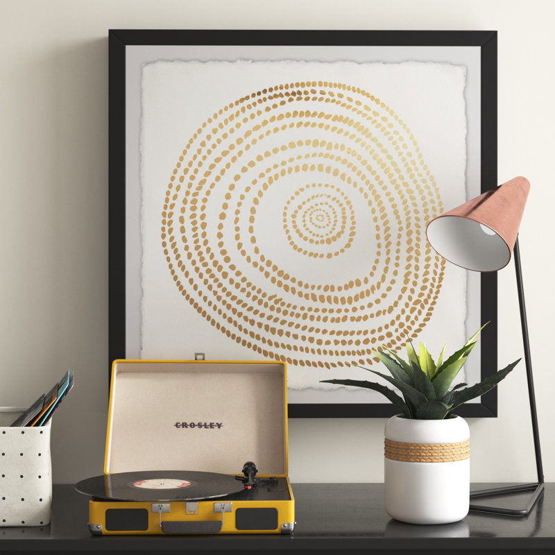 Golden Swirl - reproduction de cadre photo, H 24 po x l 24 po x P 3,5 po