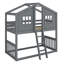 House Bunk Bed With Ladder, Wood Bed-1800114565