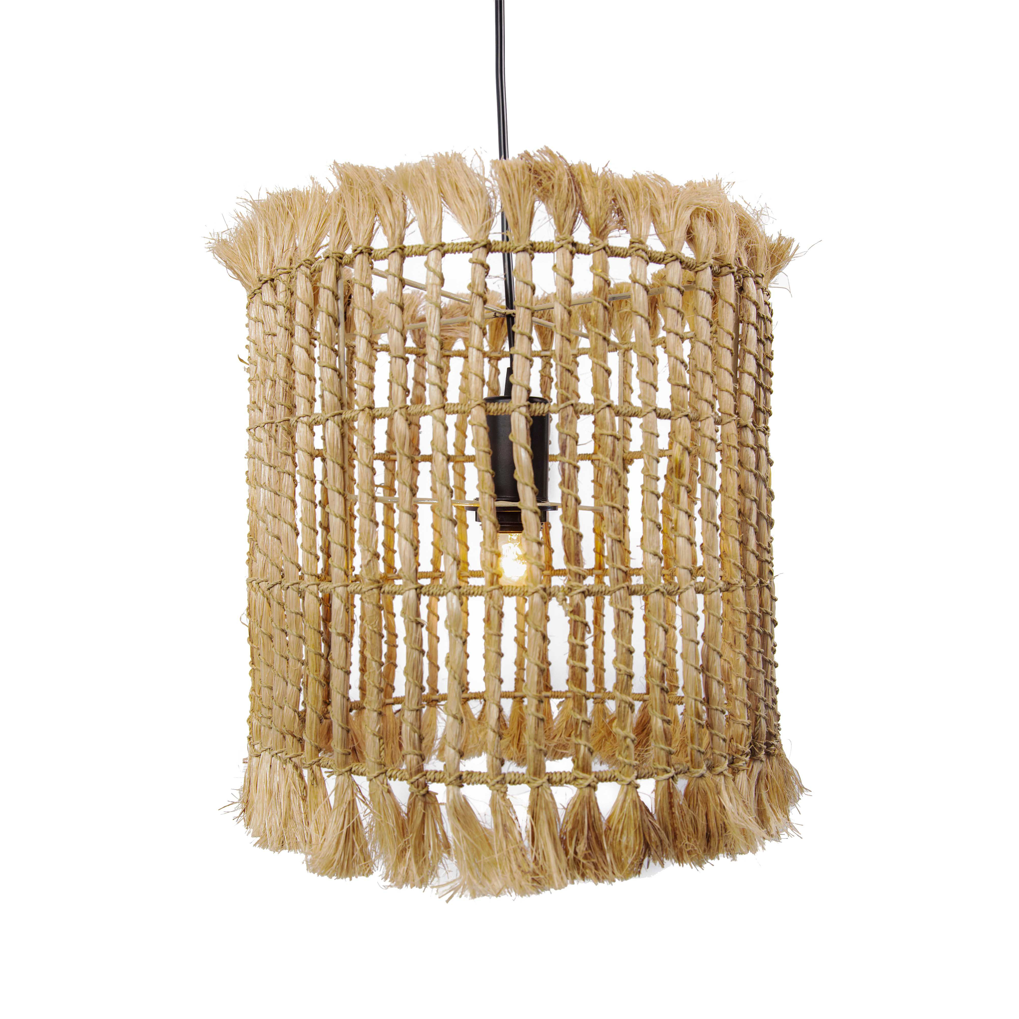 Bay Isle Home™ 1 - Light Lantern Cylinder Pendant with Rope Accents ...