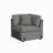 Sky Corner Seat 24" Gray With Pillow-126756068
