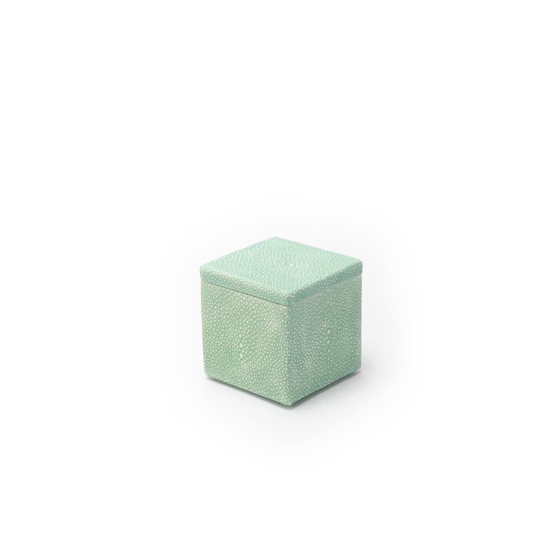 Samurai Handmade Decorative Box, Shagreen Turquoise