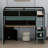Space-Saving Loft Bed Frame with Workspace, Ambient Lights & Charging Hub-790208142