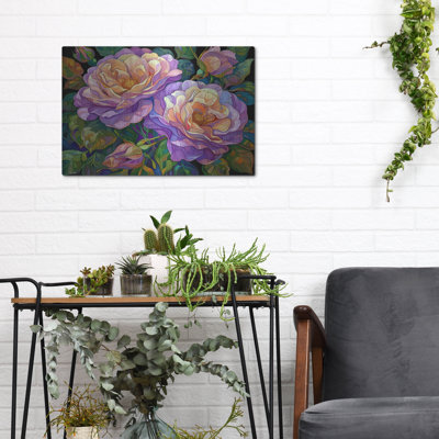  «Multicolor Roses 1» par Momart, art mural en métal, 16 po x 12 po