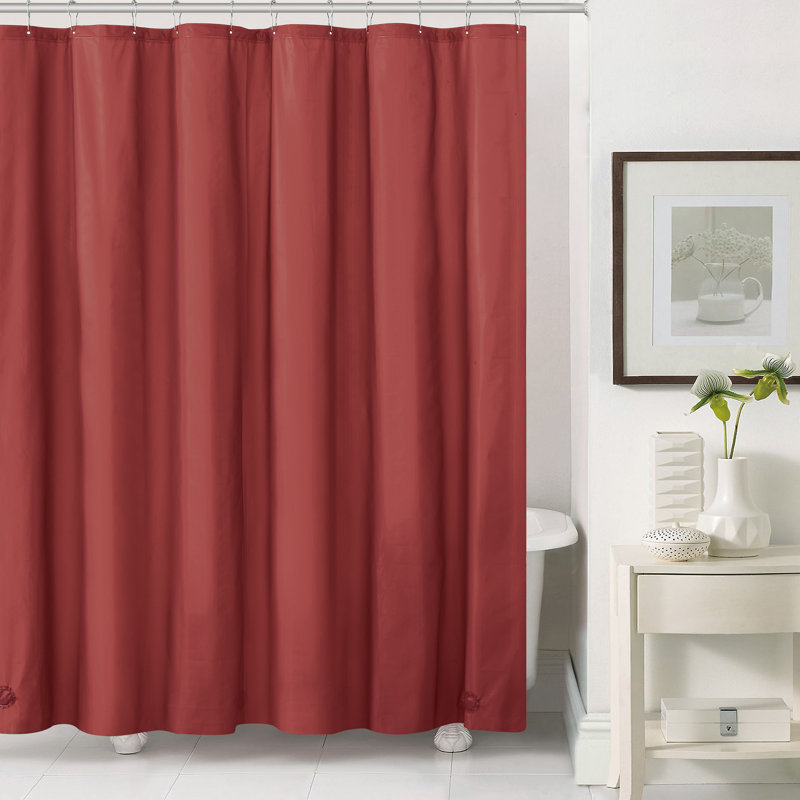 Doublure de douche lourde de calibre 3 PEVA, 72 po x 72 po, Rouge