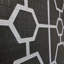 Alligator texturé géométrique hexagone noir et argenté