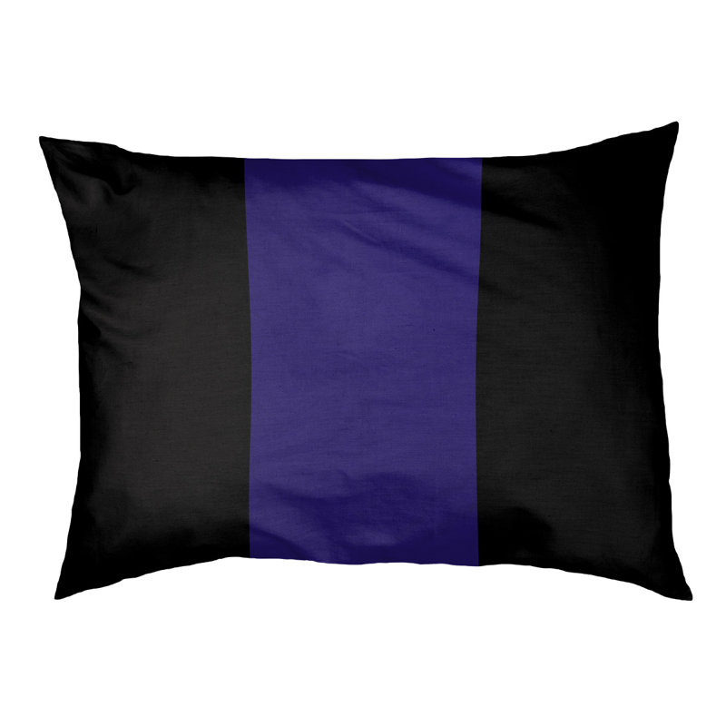 Coussin extérieur Philadelphia, Moyen (l 40 po x P 30 po x H 6,5 po), Noir / Mauve