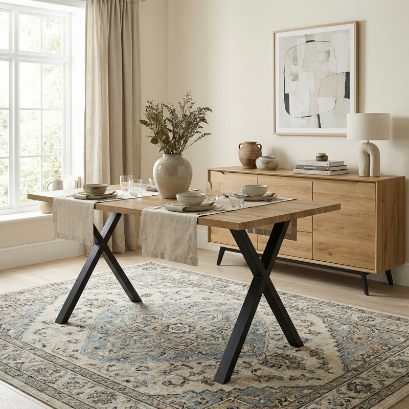 Metal Base Dining Table