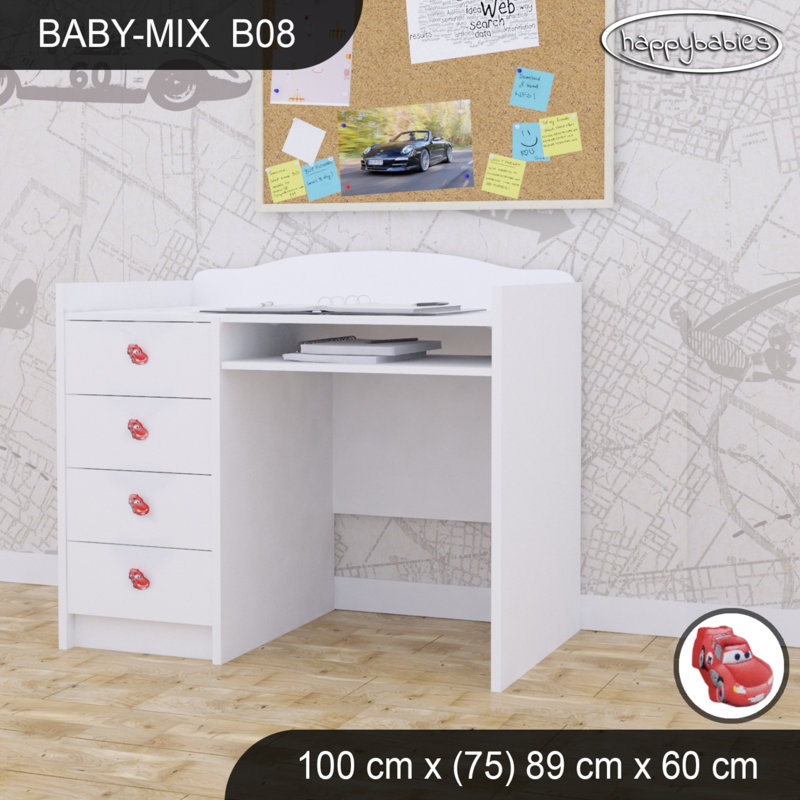 100cm Computer Desk, White