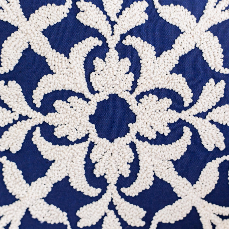 Floral Cotton Throw Pillow