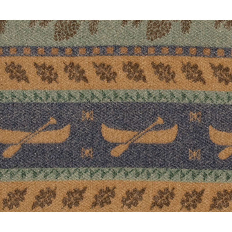 Wooded River Lake Shore - Fabric by the Yard