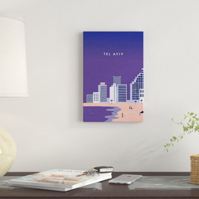 Tel Teliv de Katnika Reinke - Estampe numérique sur toile tendue avec châssis