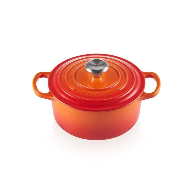 Le Creuset Cast Iron Round Casserole, Volcanic, 24cm / 4.2L