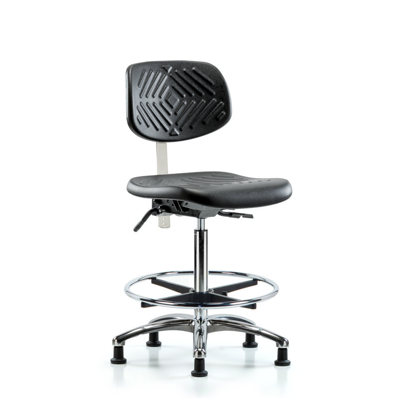 Salma Drafting Chair, Glides, Not Included, No