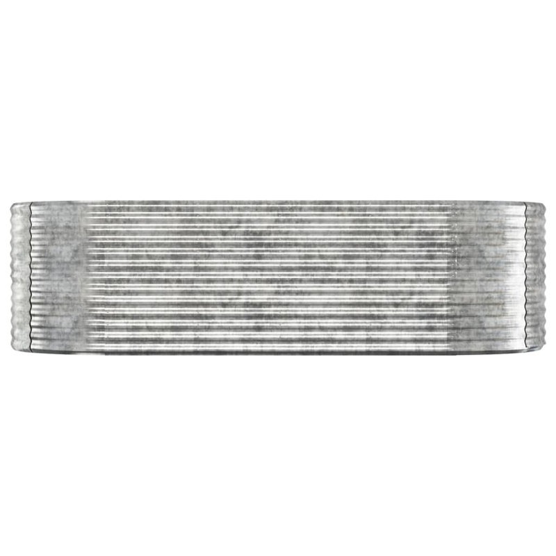 Garden Raised Bed Powder-coated Steel, 68 cm x 260 cm x 40cm, Silver