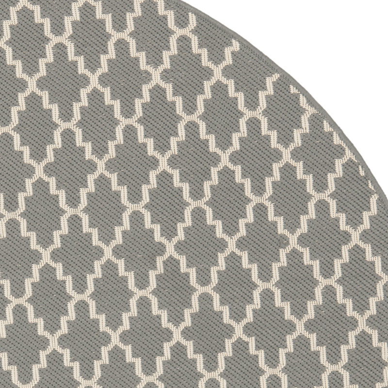 Herefordshire Performance Geometric Indoor/Outdoor Area Rug, Round 6'7"