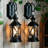 Set of 2 Battery Powered Metal Lamp 10'' Tall