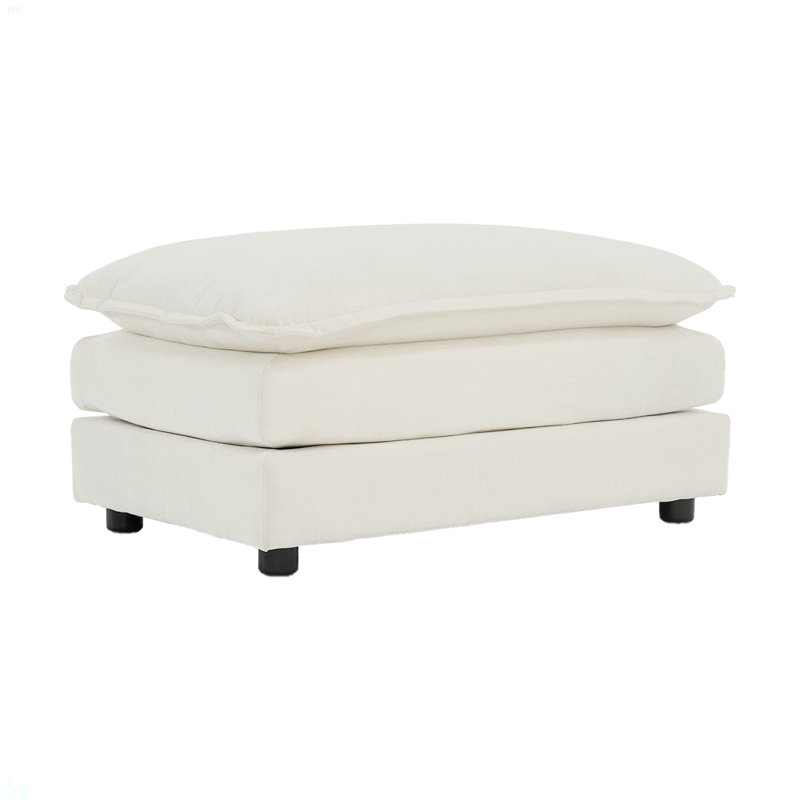 Repose-pieds en chenille , Blanc