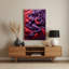 Art mural abstrait en métal violet 74-1205701342