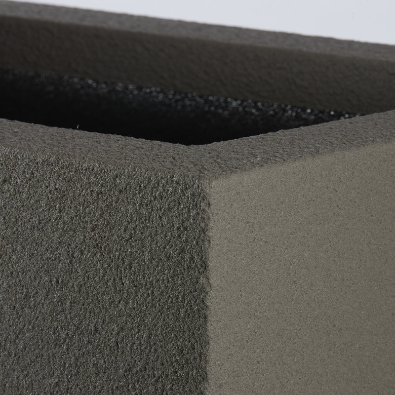 Milan Tall Polymer Box, Slate Gray, 19" H x 46" W x 17" D