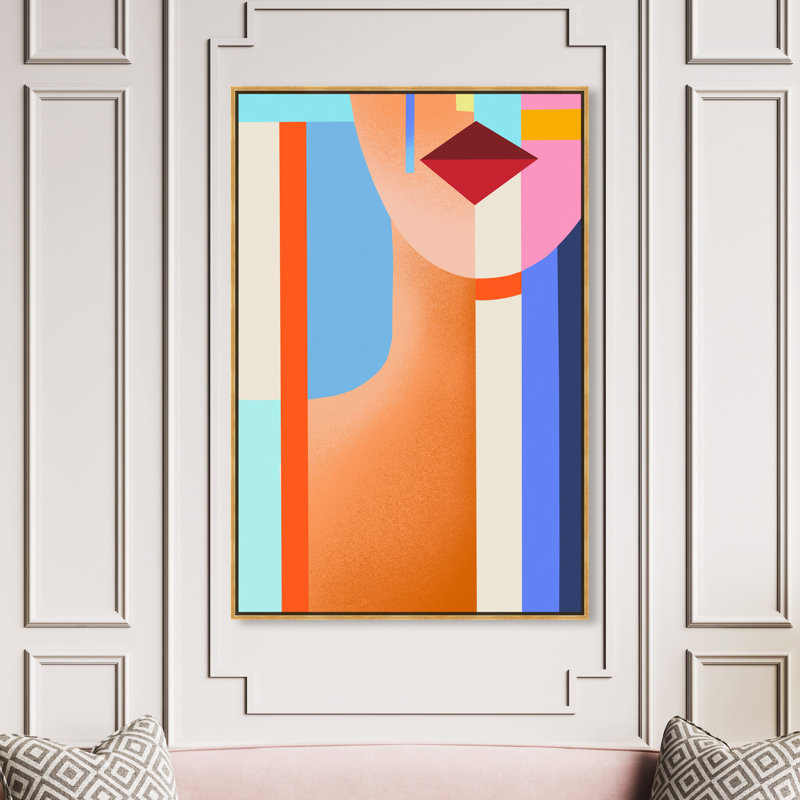 Abstract Shaped Lady III Print, Gold Framed, 30" H x 20" W