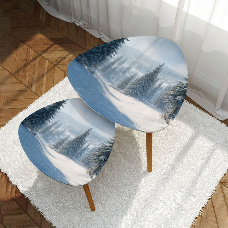 Ensemble de 2 tables basses gigognes Triangle Nesting