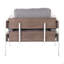 Chaise d'appoint en métal blanc, bois gris et tissu gris clair-2058122104-2058122108