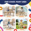 Chaise pliante beige pour enfants - Chaise légère pour tout-petits portative pour l'intérieur et l'extérieur, camping, plage et pelouse (ensemble de 2)-1669846301