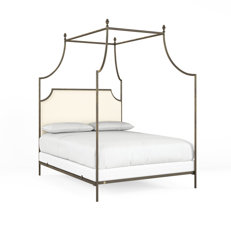 337 Flying Arch Canopy Bed | Complete Canopy, California King, Vintage Champagne/Beige